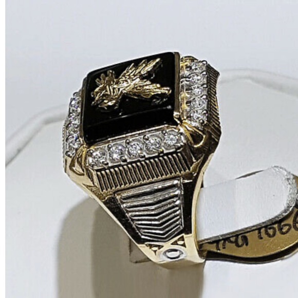 Eagle Two Tone 925 Silver Rings for Men - Picture 4 of 4